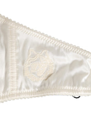 White Silk Satin Balconnet Lingerie Bra Underwear