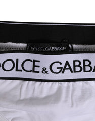 White Logo Waistband Modal Cotton Thong  Underwear