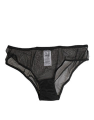 Black Sheer Mesh Lace Bikini Briefs Underwear
