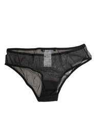 Black Sheer Mesh Lace Bikini Briefs Underwear
