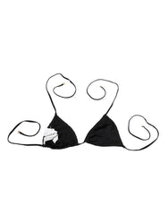 Black Embroidered Triangle Swimwear Underwear