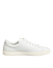 White Leather Sacre Heart Patch Sneakers Shoes