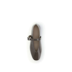 Brown Calf Leather Bos Taurus Ballet Flats