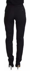 Black High Waist Skinny Trouser STAFF Pants