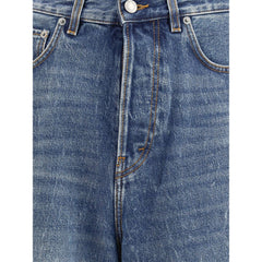 Blue Cotton Relaxed Fit Jeans