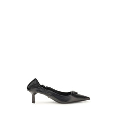 Leather logo Pumps