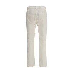 White Cotton Casual Pants