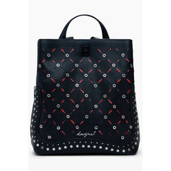 Black Polyethylene Women Backpack