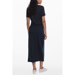 Blue Cotton Women Skirt