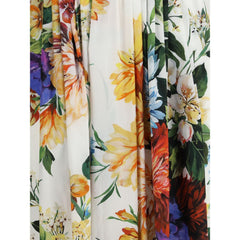 Flower bouquet print chemisier dress