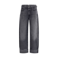 Cuffed Taper wide Jeans