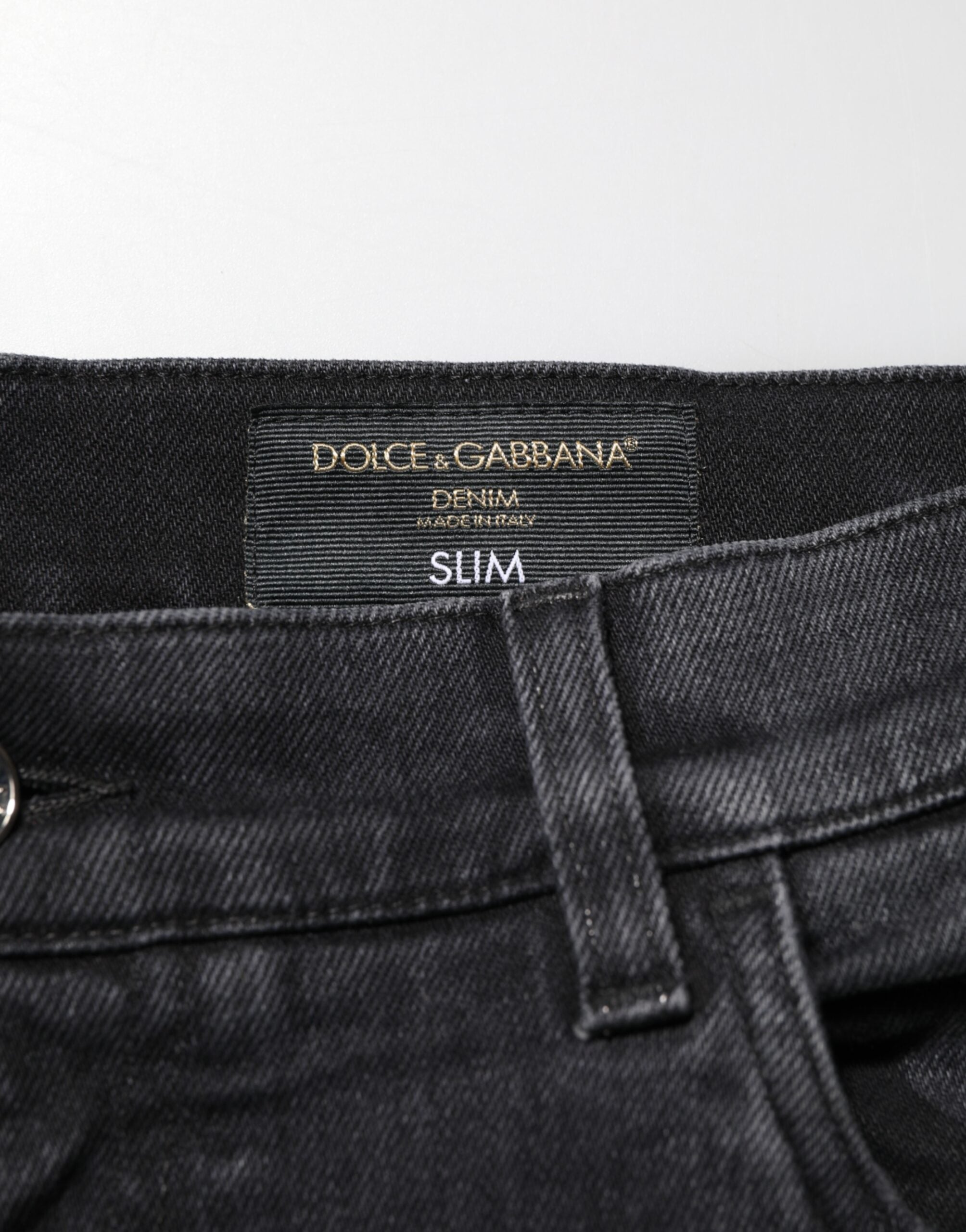 Black Slim Fit Stretch Men Denim Pants Jeans