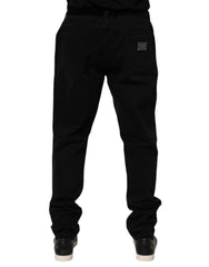 Black Cotton Regular Denim Men Trouser Jeans