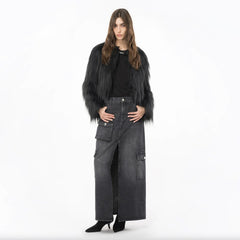 Black Cotton Skirt