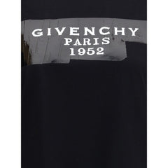 Cotton T-shirt with print black givenchy tape