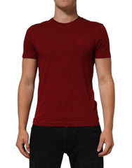 Maroon Logo Crew Neck Short Sleeve T-Shirt