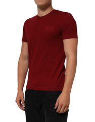 Maroon Logo Crew Neck Short Sleeve T-Shirt
