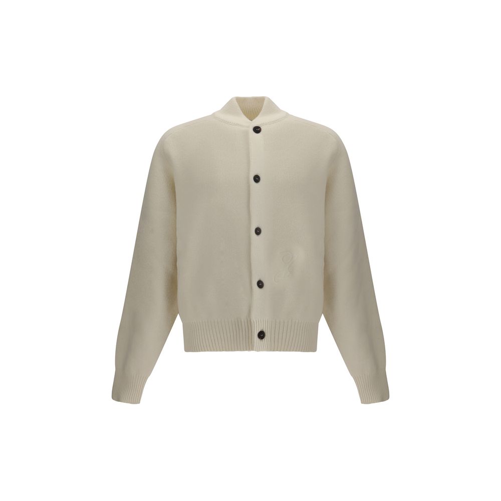 Embroidered Virgin Wool Cardigan