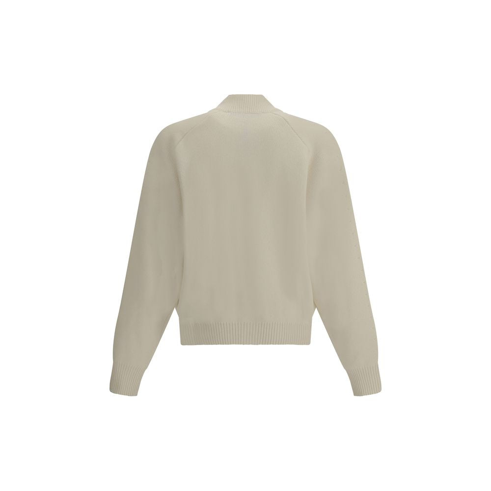 Embroidered Virgin Wool Cardigan