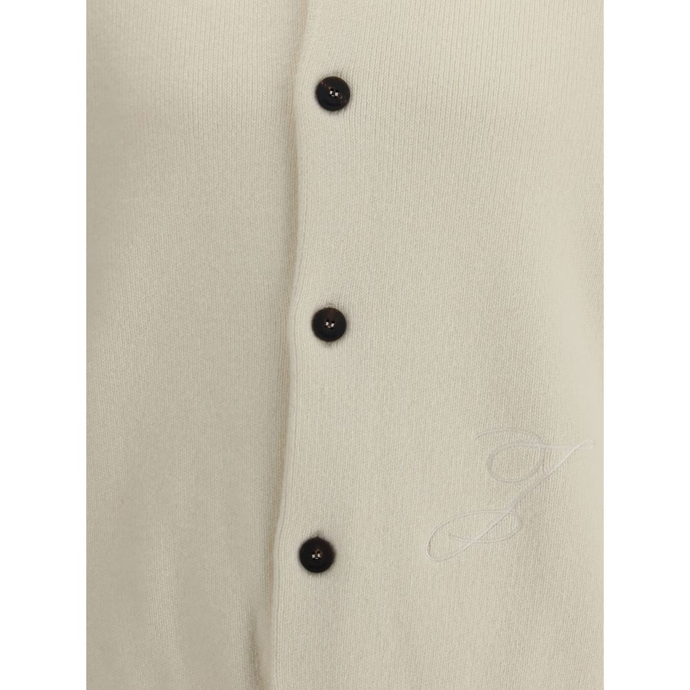 Embroidered Virgin Wool Cardigan