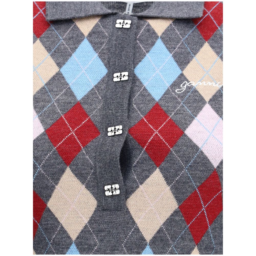 Print polo Sweater