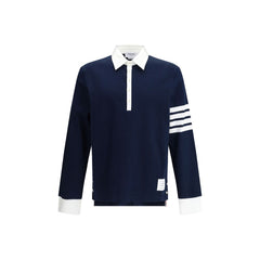 Cotton Polo shirt with white collar and cuffs