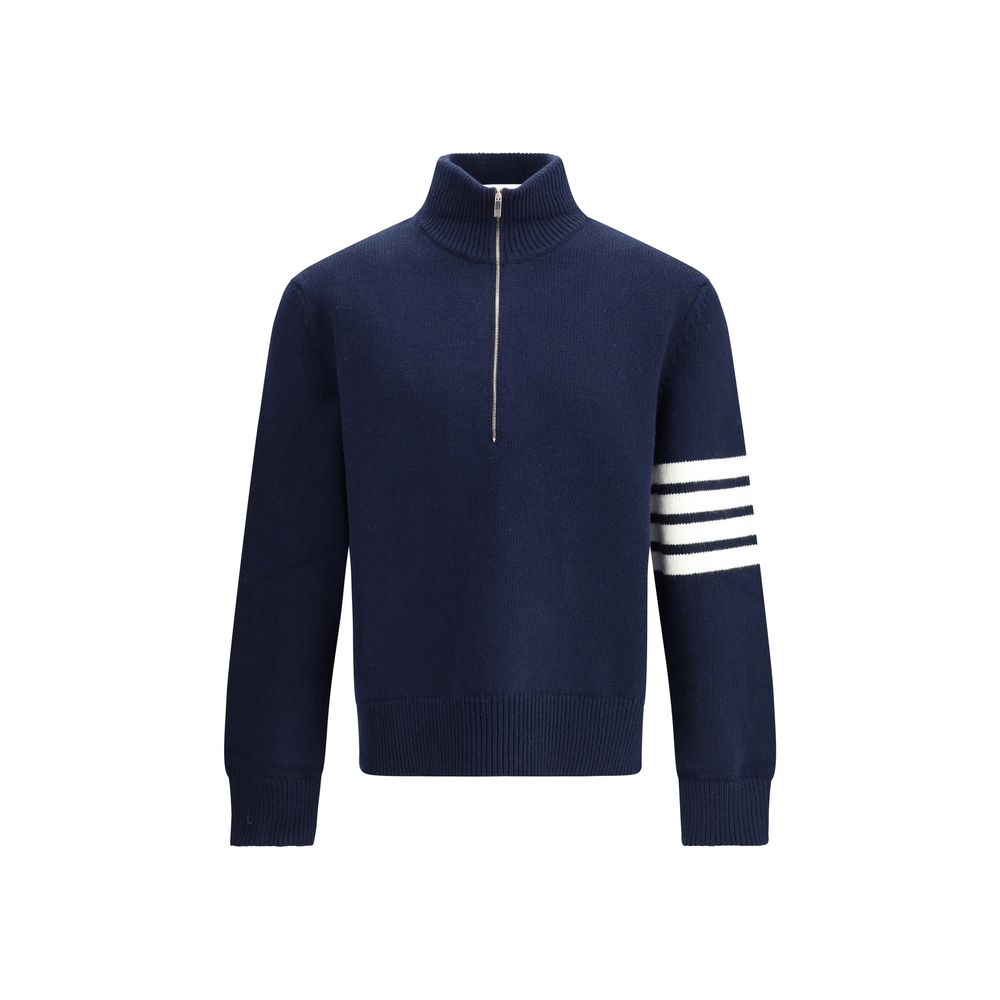 Elegant Sweater with half-zip detail on the neck