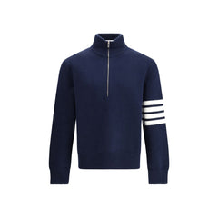 Elegant Sweater with half-zip detail on the neck