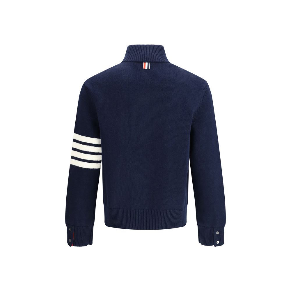 Elegant Sweater with half-zip detail on the neck