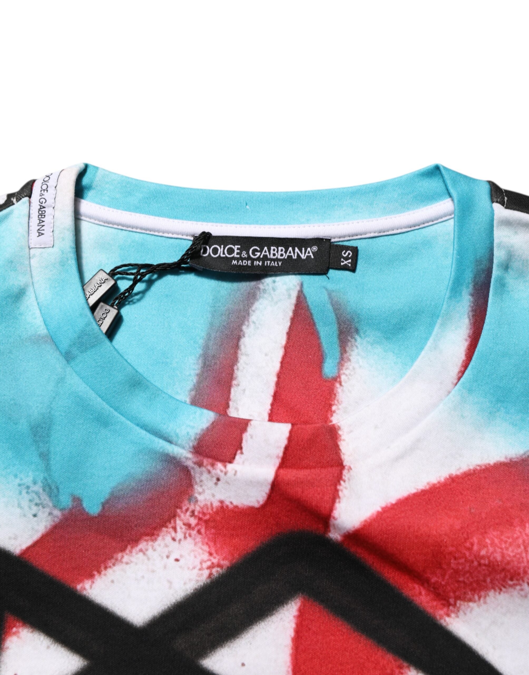White Graffiti Crew Neck Short Sleeves T-shirt