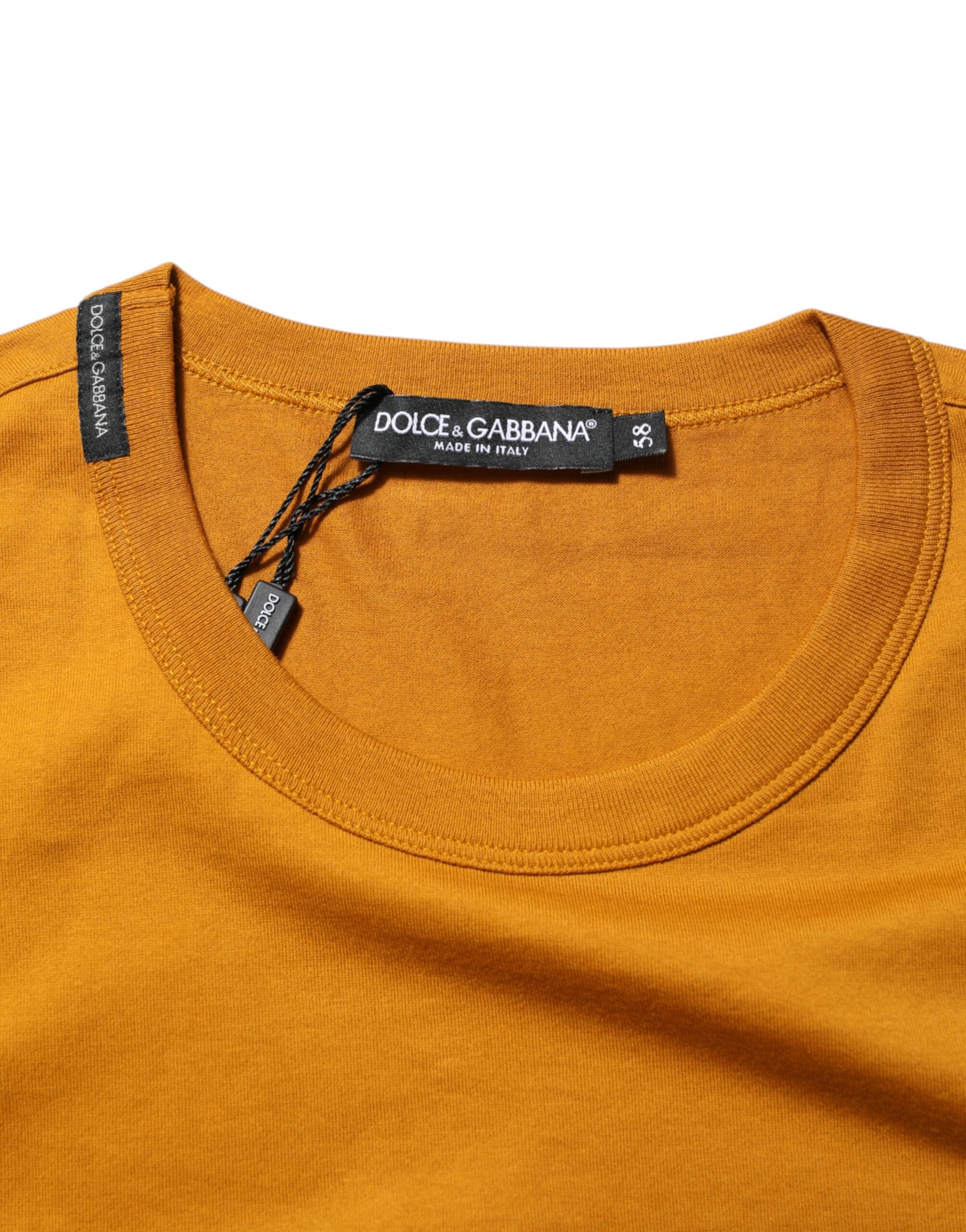Golden Brown Crew Neck Short Sleeve T-shirt