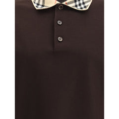 Brown piqué polo by Burberry
