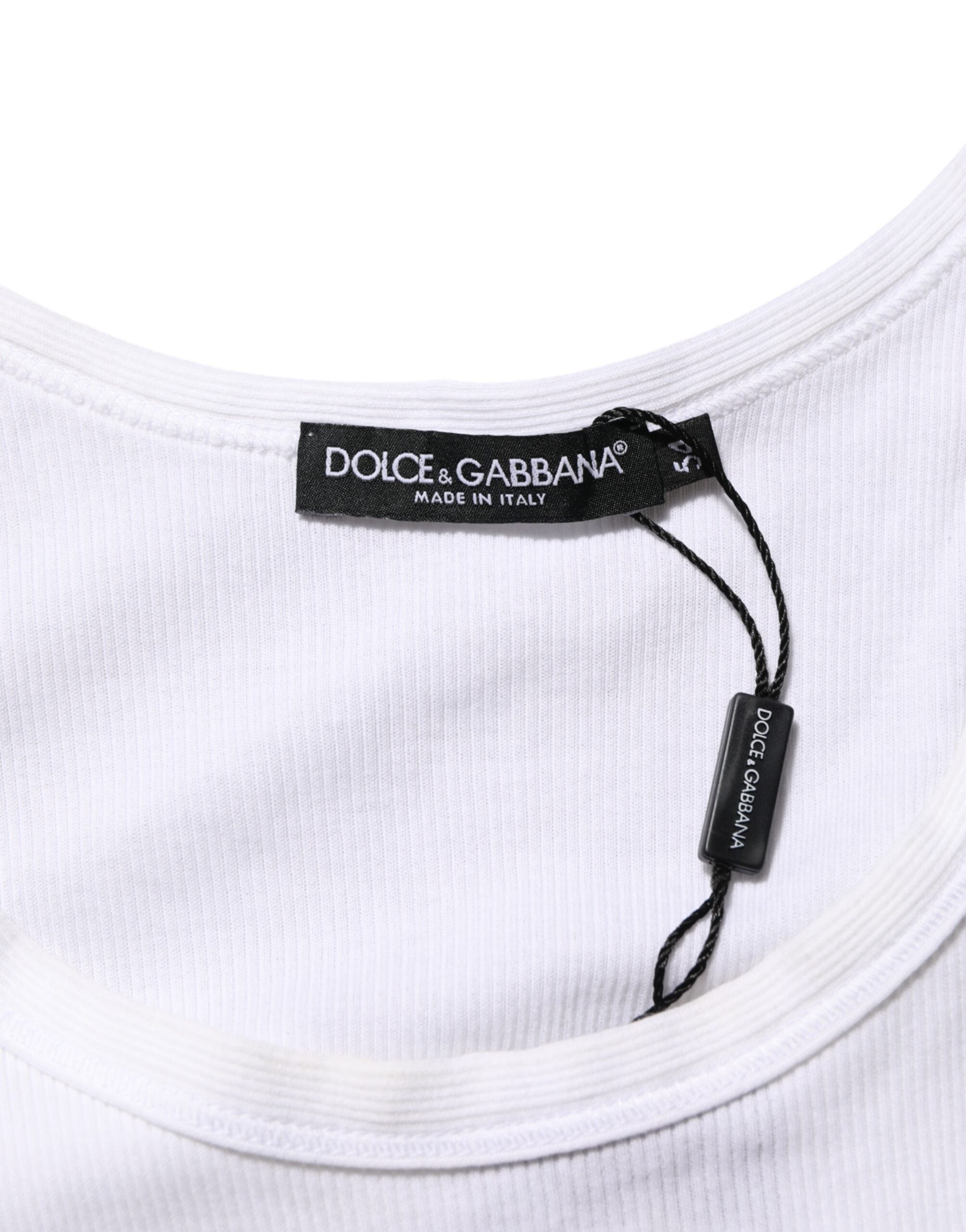 White Sleeveless Round Neck Tank Top T-shirt