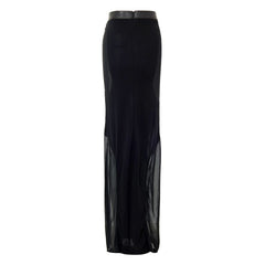 Black Viscose Skirt