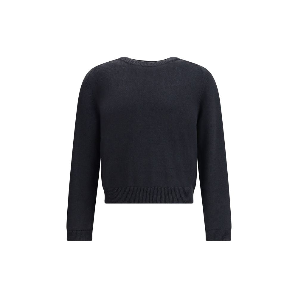 True Roundneck in Off Black Rustic Merino