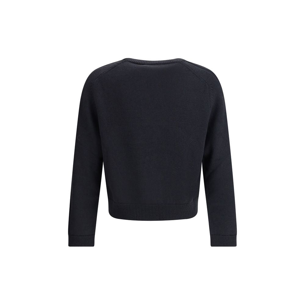 True Roundneck in Off Black Rustic Merino