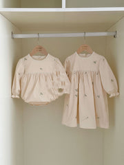 Toddler Baby Embroidery Climbing Suit Onesie