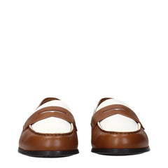 Brown Leather Slip-On Loafers