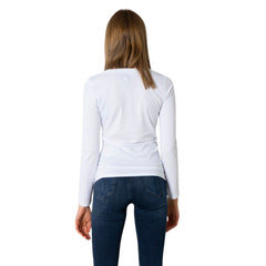 White Cotton Long Sleeve T-Shirt