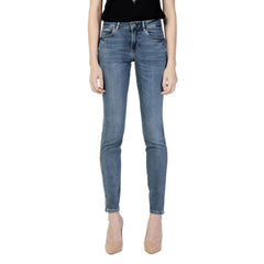 Blue Cotton Skinny Jeans