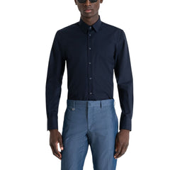 Blue Cotton Dress Shirt
