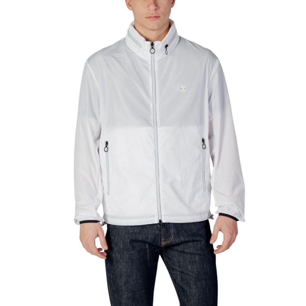 White Polyester Jackets &amp; Coat