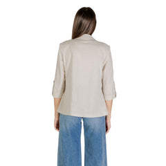 Beige Linen Blazer