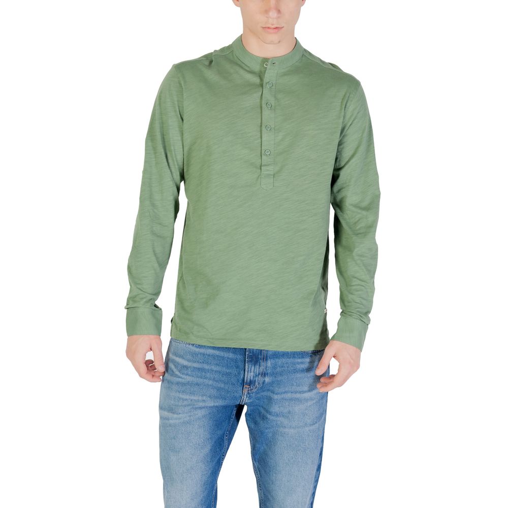 Bicolor Cotton Long Sleeve T-Shirt