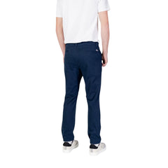Blue Cotton Skinny Pants
