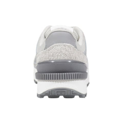 Gray Suede Leather Athletic Sneakers
