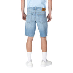 Blue Cotton Bermuda Shorts