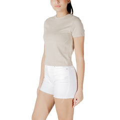 Beige Recycled Cotton T-Shirt