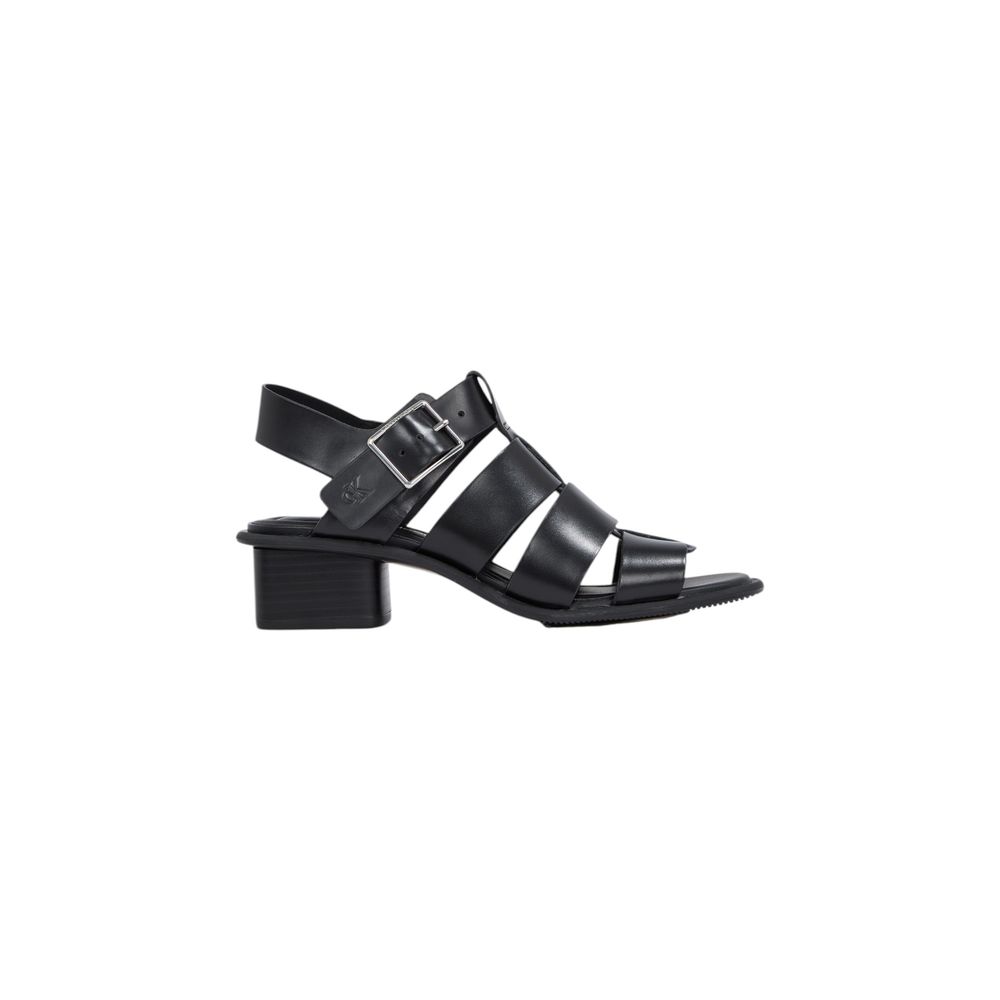 Black Polyester Sandals