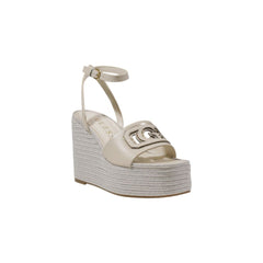 Cream Synthetic High Heel